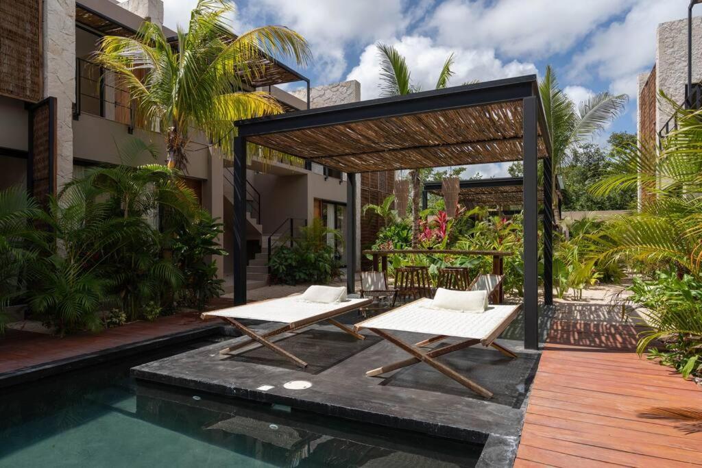 Lujoso Departamento Boho-Chic Con Alberca Privada Apartment Tulum Ngoại thất bức ảnh